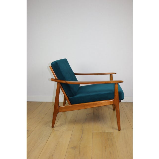 Vintage Danish Loft Lounge Chair in Sea Green, 1970s For Sale - Image 9 of 11