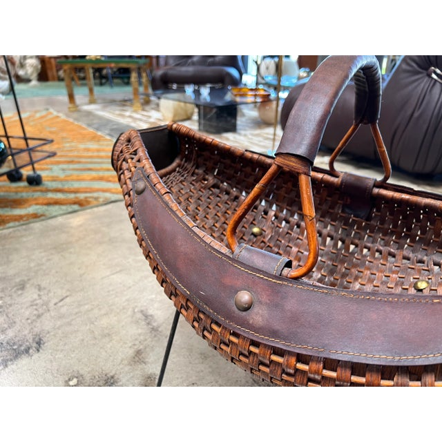 The Mid Century Italian Journal Rack from the 1970s is a functional yet stylish storage solution. Reflecting the design...