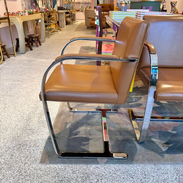 Vintage Set of 4 Brno Chairs by Mies Van Der Rohe For Sale In New York - Image 6 of 12