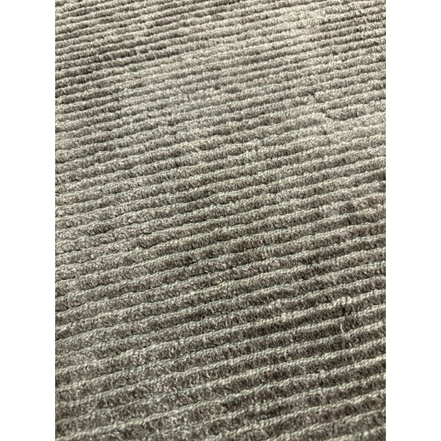Restoration Hardware Restoration Hardware Rowe Rug – 9’ X 12’ Graphite | Hand-Knotted Wool & Viscose For Sale - Image 4 of 18