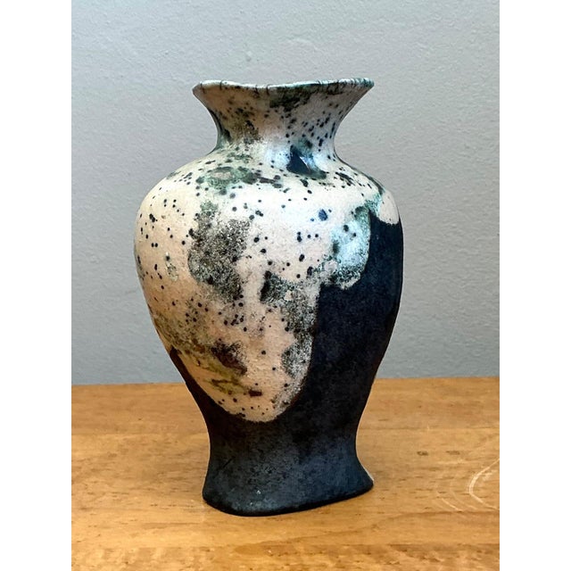 Ceramic Vintage Abstract Glazed Ceramic Vase For Sale - Image 7 of 12