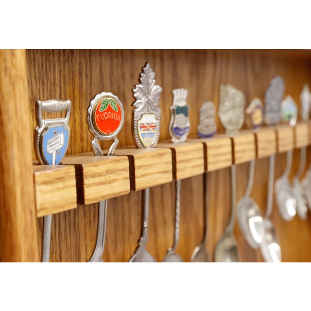 48 Collectible Spoons With Display Case Chairish