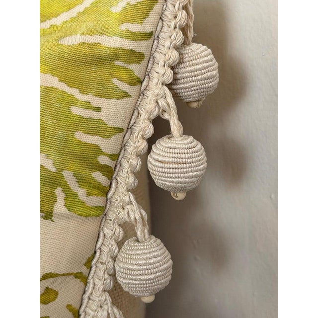 Pair of Mariano Fortuny Pillows - With Designer Pom-Pom Trim For Sale - Image 18 of 18