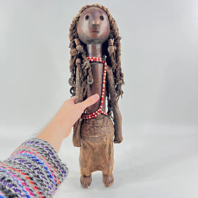 Early 20th Century Nyamwezi Wood and Leather Fetish Figure Tanzania For Sale - Image 10 of 11