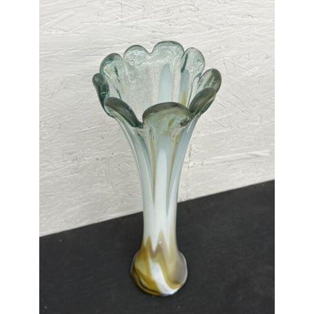 Mid-Century Modern Mid Century Italian 17" Tall Vase in Murano Art Glass, 1960s Murano Style For Sale - Image 3 of 5