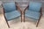 Wood Pair Late 20th Century Gunlocke Oak and Upholstered Armchairs For Sale - Image 7 of 7