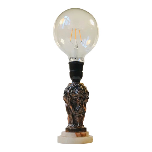 Art Deco Metallurgy Table Lamp from Curt Schlevogt, 1930s For Sale