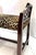 Wood Vintage Fretwork Curved Arm Vanity Stool/ Bench With New Leopard Upholstery For Sale - Image 7 of 18