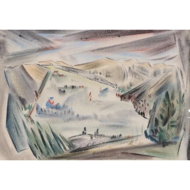Yngve H. Olsen (American, 1905 – 2000) Untitled (landscape) Watercolor painting on paper Unsigned Yngve H. Olsen...