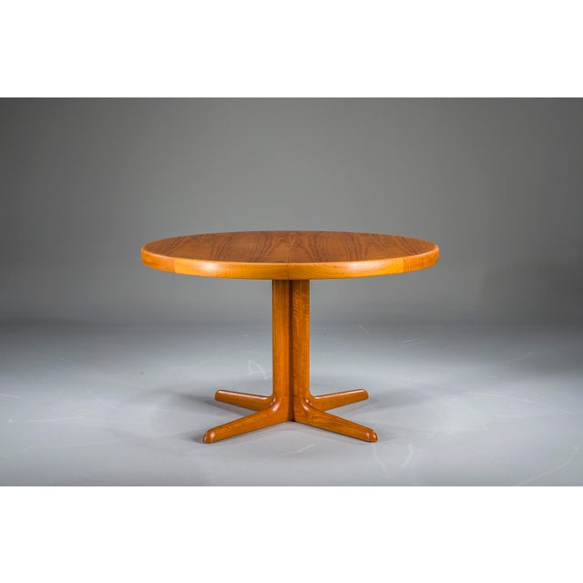 Vintage Round Teak Dining Table, 1960s For Sale - Image 11 of 11