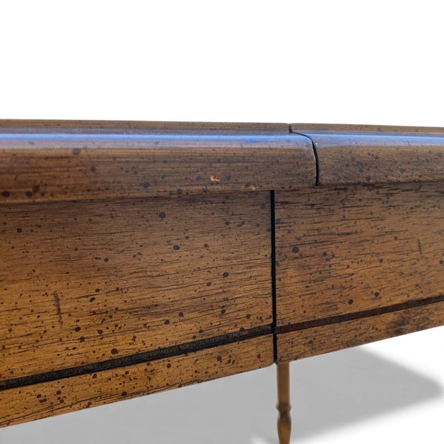 Vintage Bookmatched Veneer Oval Extension Dining Table For Sale - Image 11 of 18