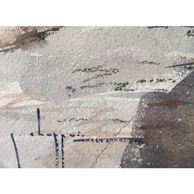 Modern Georges Chappuis, Balade dans le Vieux Annecy, Watercolor on Paper, Framed For Sale - Image 3 of 9