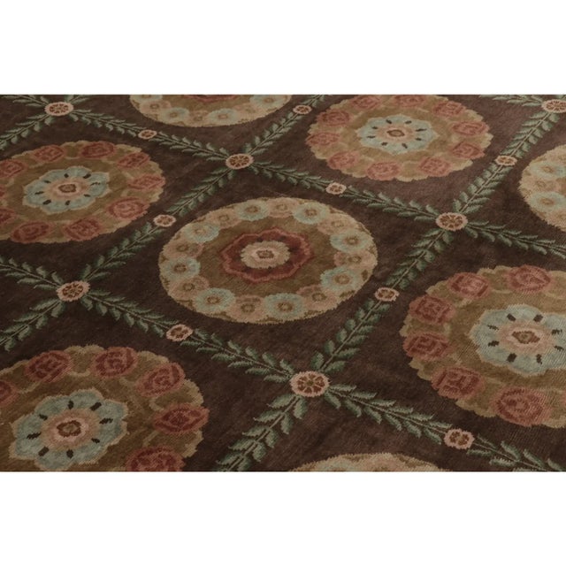 Contemporary Aubusson-Inspired Oversized Wool Rug by Rug & Kilim, Nepal For Sale In New York - Image 6 of 10