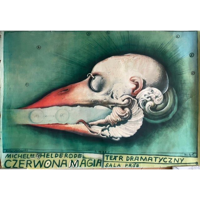 Original poster Czerwona Magia (1971) by Franciszek Starowieyski, a leading figure of the Polish School of Posters....