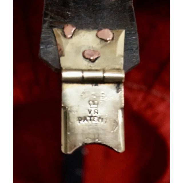 Victorian Gentlemans Triple Leather Hat Bucket from Scott & Co, 1890s For Sale - Image 9 of 11