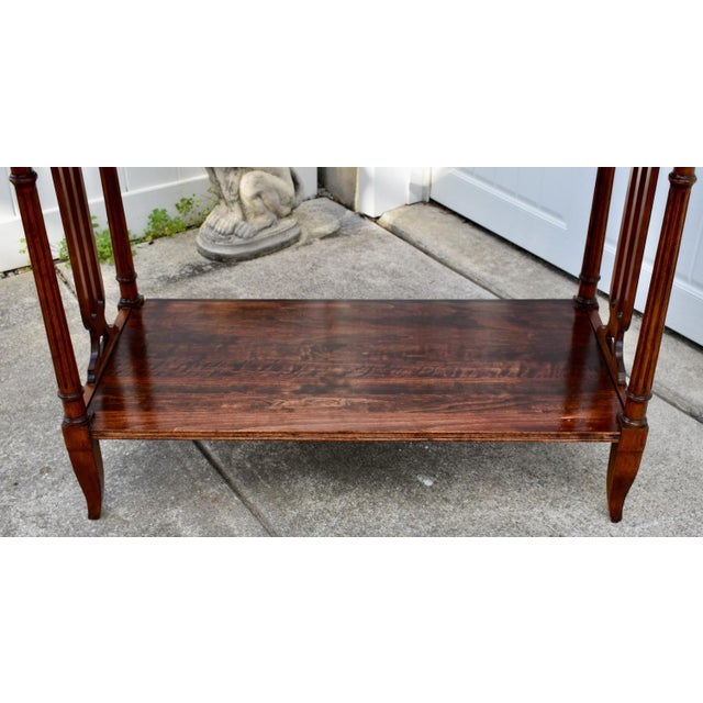 Vintage Northern Furniture Co. Regency Mahogany Console Table Entryway Hall For Sale - Image 4 of 15