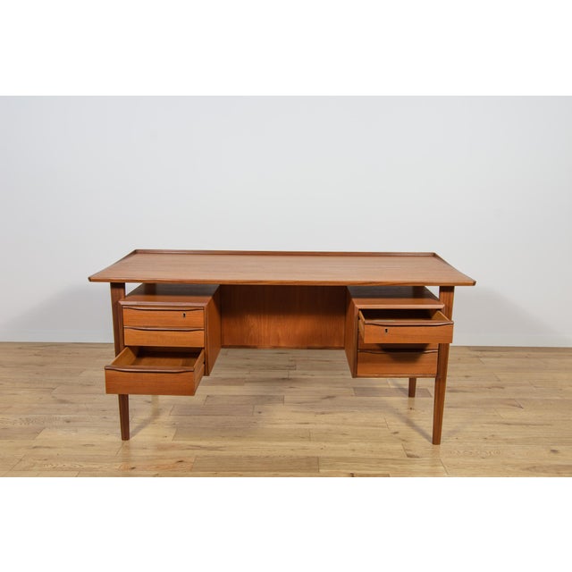 Mid-Century Freestanding Teak Desk by Peter Løvig Nielsen for Loviq, 1960s For Sale - Image 16 of 18