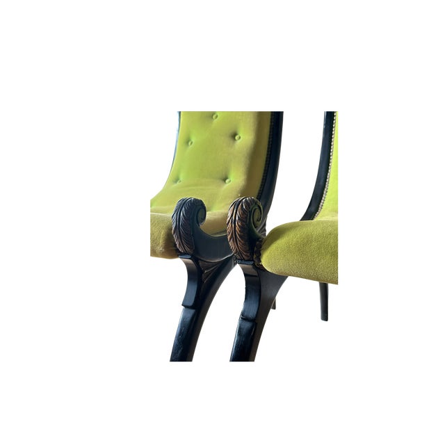 Hollywood Regency Mid 20th Century Hollywood Regency Chairs – Pair For Sale - Image 3 of 4