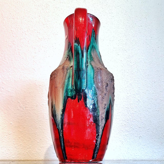 Scheurich 486-48 Huge West German Fat Lava 1970's Floor Vase