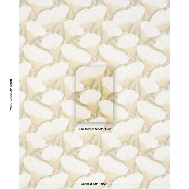 Inspired by an archival print, Constance is a delicate ginkgo leaf design with an Art Deco flair. Printed on mid-weight...