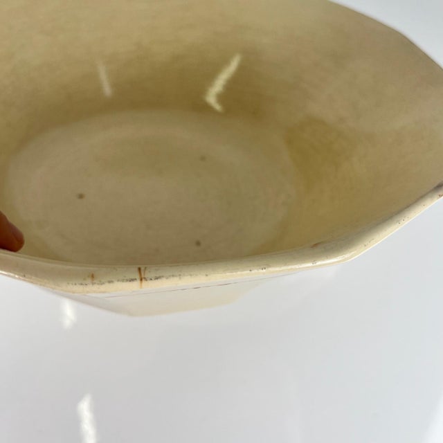 1920s 20th Century Salad Bowl with Floral Motif from Sarreguemines, 1920s For Sale - Image 5 of 10