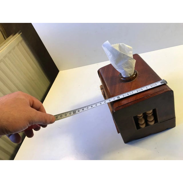 Vintage Folk Art Hand Towel Box in Mixed Woods, 1970s For Sale - Image 8 of 10