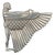 1920s Art Deco Egyptian Revival Goddess Isis 2.5" 800 Silver Brooch For Sale