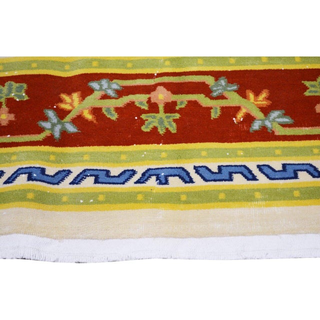 1940s Vintage Spanish Savonnerie Knotted Wool Rug, 6'10''x10'6'' For Sale - Image 5 of 6