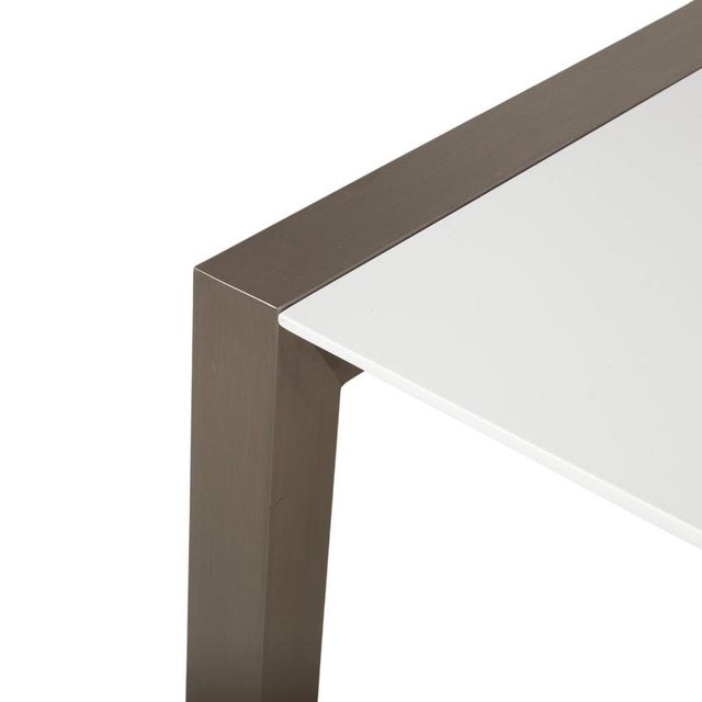 Kristalia Sushi Wooden Dining Table in White and Silver For Sale - Image 6 of 13