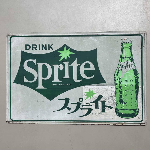 Metal Advertising Board for Sprite, Japan, 1970s For Sale - Image 10 of 10