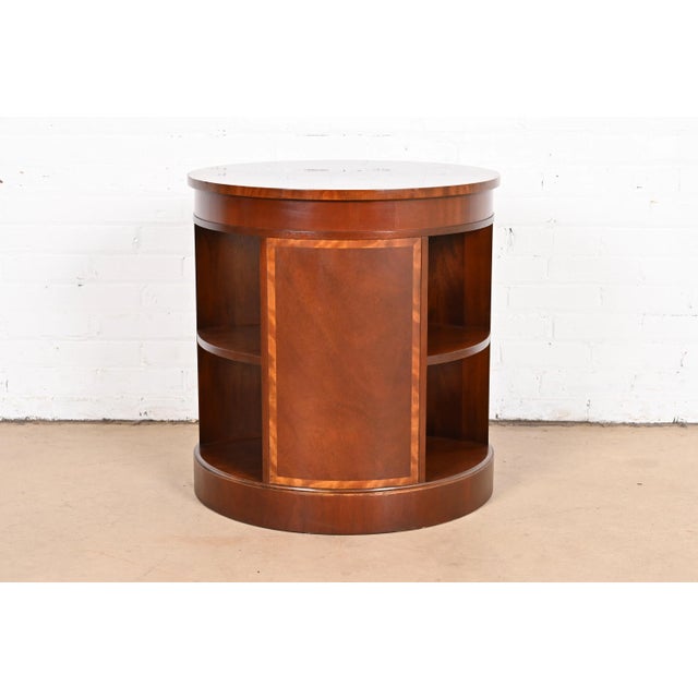 Baker Furniture Empire Banded Mahogany Drum Table For Sale - Image 13 of 13