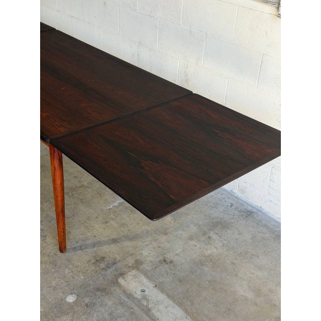 Rosewood Extension Large Wooden Dining Table Denmark Mid-Century Modern 1960s For Sale - Image 9 of 11