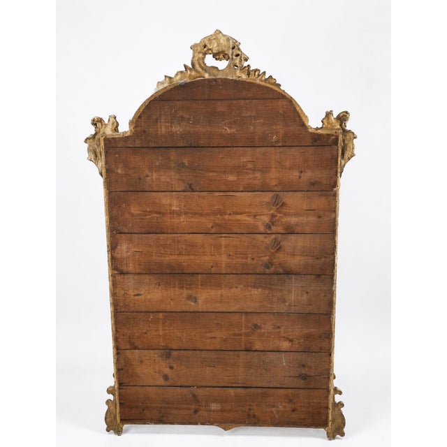Antique French Rococo Giltwood Floor Mirror, 1800s For Sale - Image 6 of 10