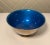 Vintage Silver and Blue Enameled Bowl