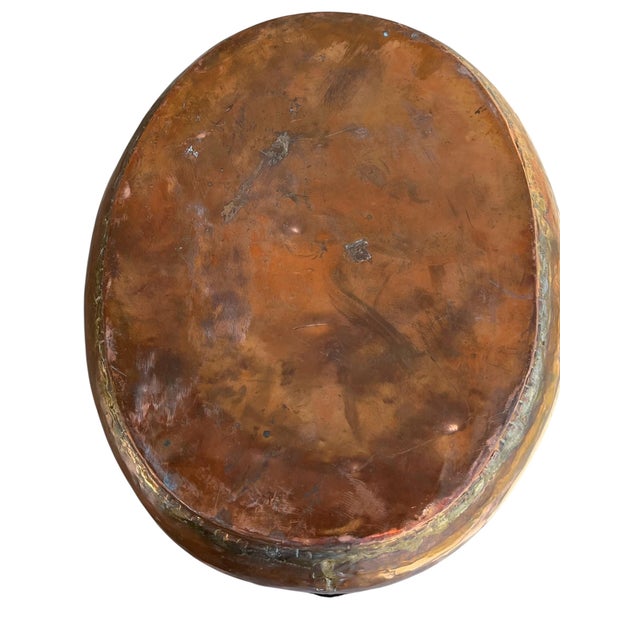 19th Century A Antique 19th Century Copper and Wrought Iron Pot or Fireplace Kelttle. For Sale - Image 5 of 6