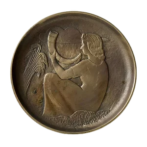 Art Deco Bronze Bowl by N. Dam Ravn for Nordisk Malm, 1930s