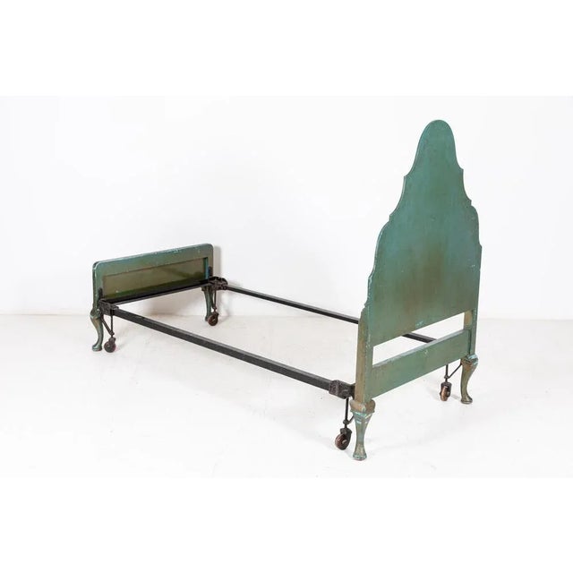 Wood Country House Hand Painted Single Bedstead For Sale - Image 7 of 16