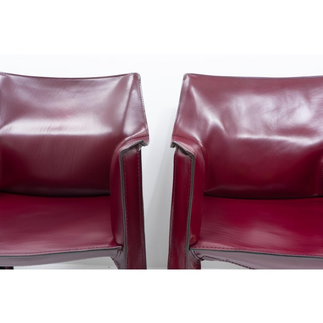CAB 413 Armchairs by Mario Bellini for Cassina, 1990s, Set of 4 For Sale - Image 11 of 17