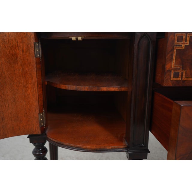 Maitland Smith Highly Inlaid Mahogany Sheraton Sideboard For Sale In Philadelphia - Image 6 of 12