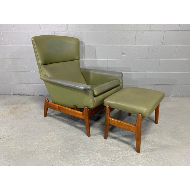 MidCentury Modern Recliner and Ottoman by Folke Ohlsson for Dux in