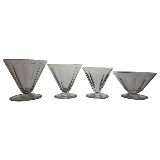 Crystal of Baccarat Model Rex Glassware, 1930s, Set of 24 For Sale