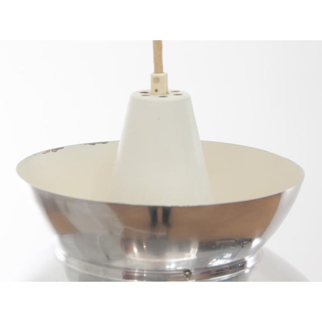 Mid-Century Modern Mid-Century Modern Scandinavian Chrome Doo-Wop Pendant Lamp from Louis Poulsen For Sale - Image 3 of 10