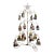 Vintage Grandeur Noel 19‑Pc Glass Ornament Christmas Tree 29" Tabletop Display For Sale