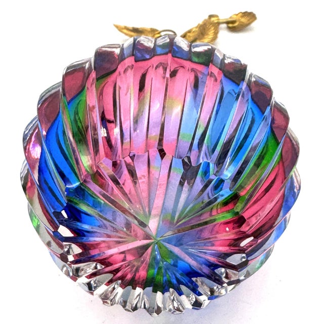 Hollywood Regency Jeweled Rainbow Cut Crystal Atomizer Perfume Bottle, Bohemia For Sale - Image 4 of 18