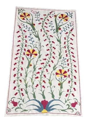 Cotton & Silk Floral Runner