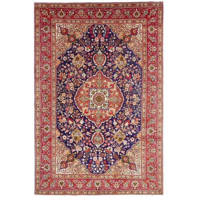 Middle Eastern Hand-Knotted Tabriz Rug For Sale - Image 11 of 11