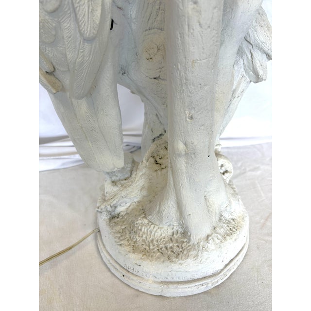 Vintage Mid Century Modern Coastal Tropical Bird Lamp For Sale - Image 12 of 18