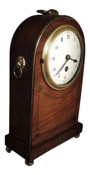 Edwardian Mahogany Mantel Carriage Clock in the Regency Taste
