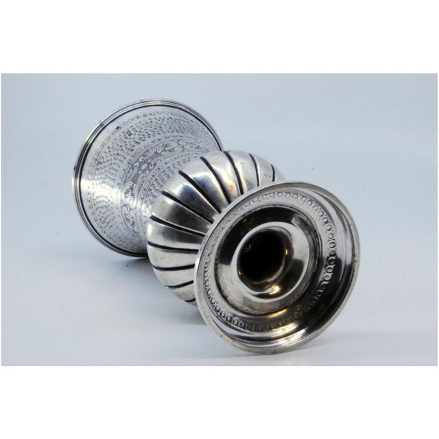 Hammered and Fluted Silver Chalice For Sale - Image 5 of 9