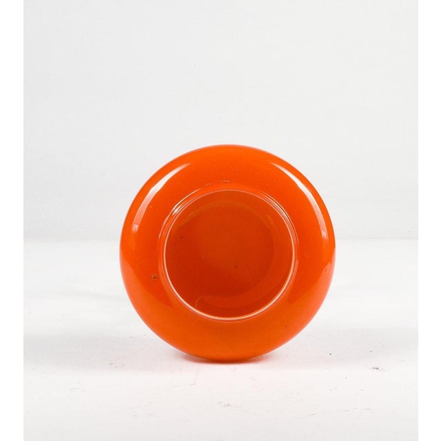 Orange Orange Murano Glass Vase, 1950s For Sale - Image 8 of 10